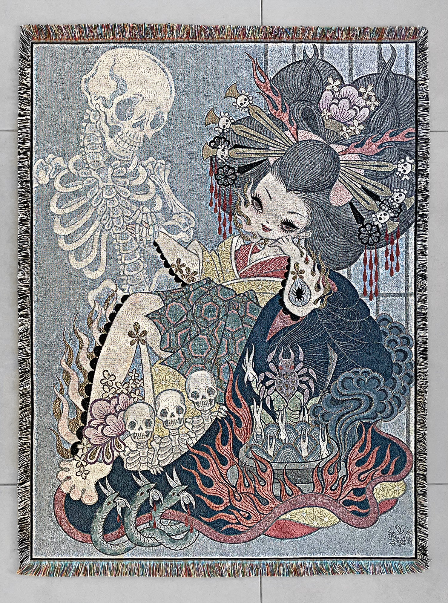 zoet Martelaar Ondenkbaar Junko Mizuno - Jigoku Dayu Blanket Tapestry – Nucleus Portland