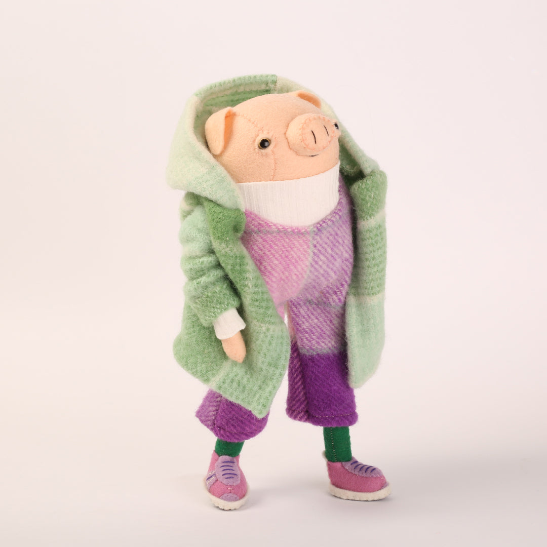 Cat Rabbit - Pig in Blanket (Green Coat)