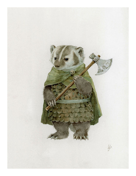 Lily Seika Jones - Badger with Axe Print