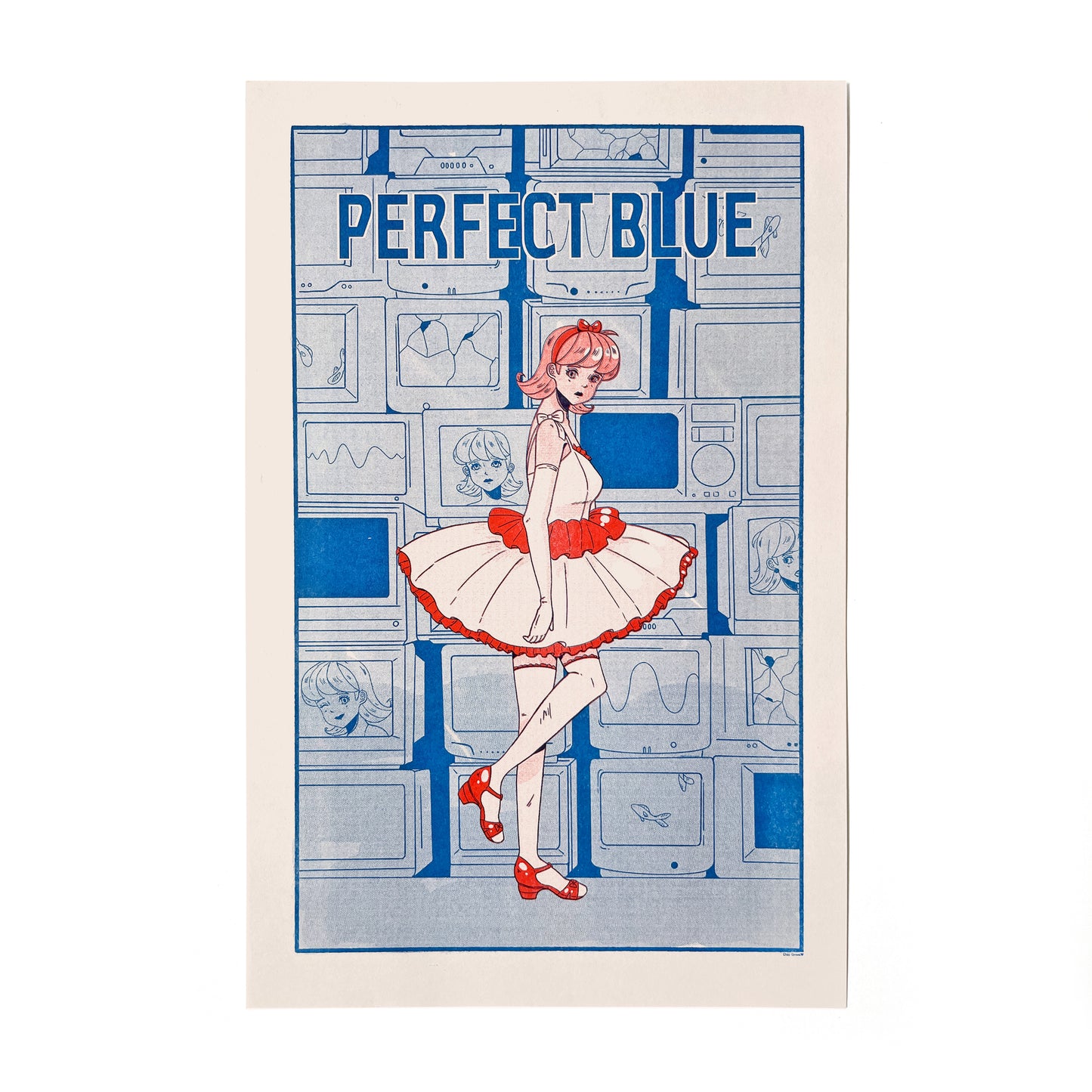 Chlo Greve x Animayhem - Perfect Blue Risograph
