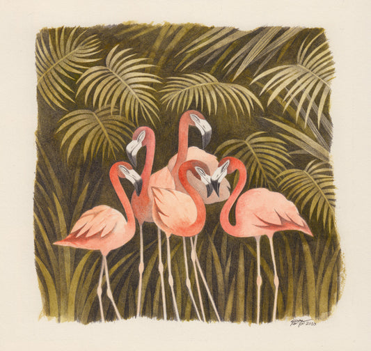 Kim Slate - Five Flamingos