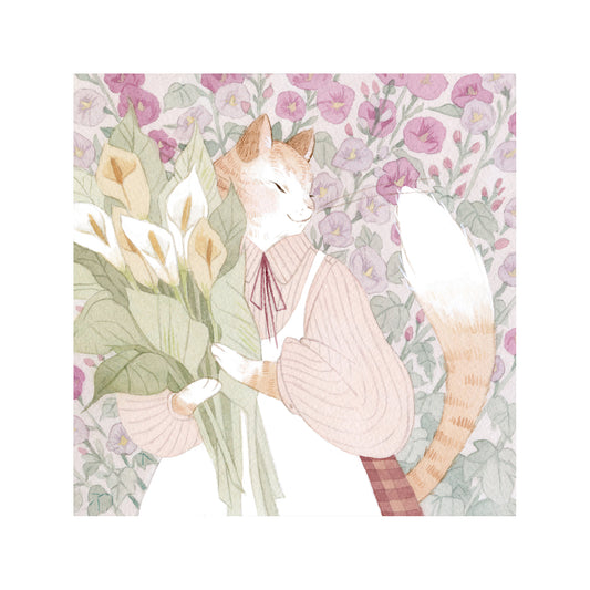 Vanessa Gillings - Floral Feline 3 Print