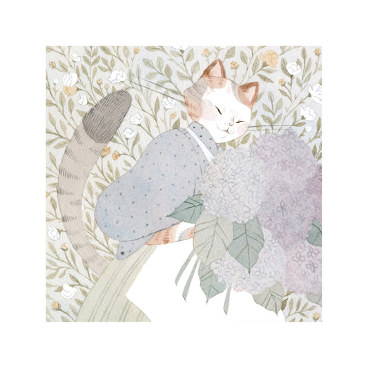 Vanessa Gillings - Floral Feline 2 Print