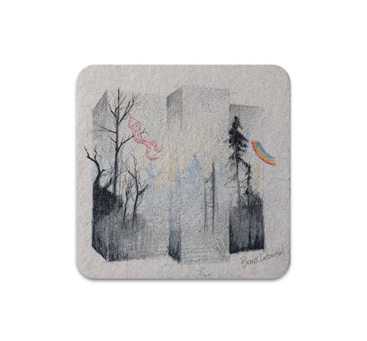 S3 Brooks Salzwedel - Flag and Rainbow Contained Coaster
