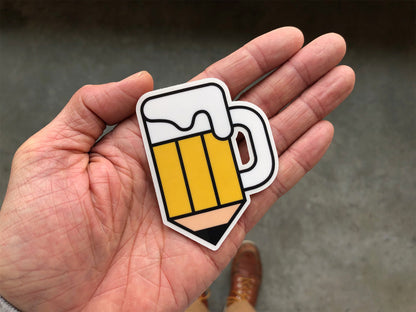Drink and Draw Society 3" Sticker