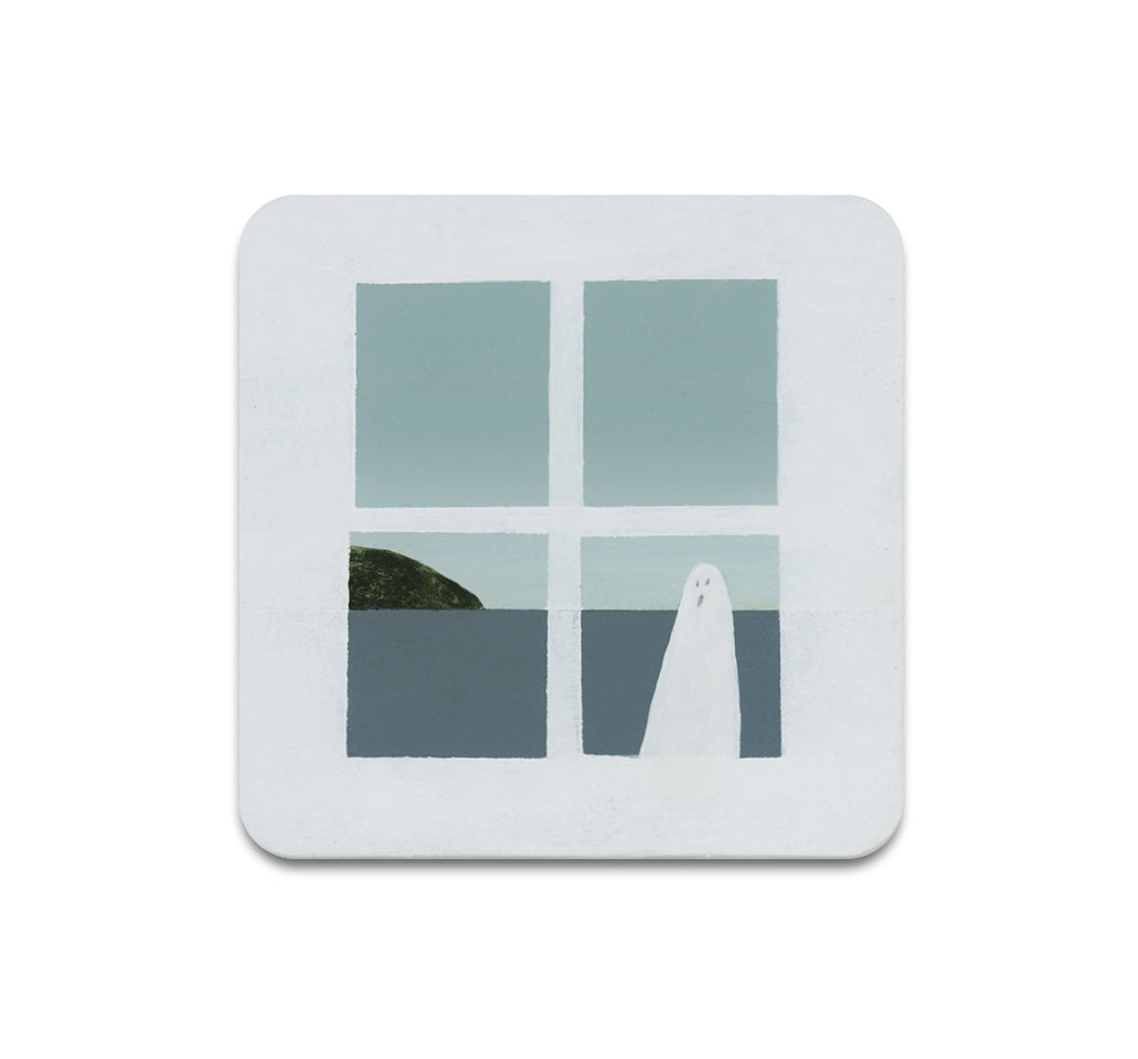 S3 Emily Pettigrew - Ghost in Monhegan Window Coaster