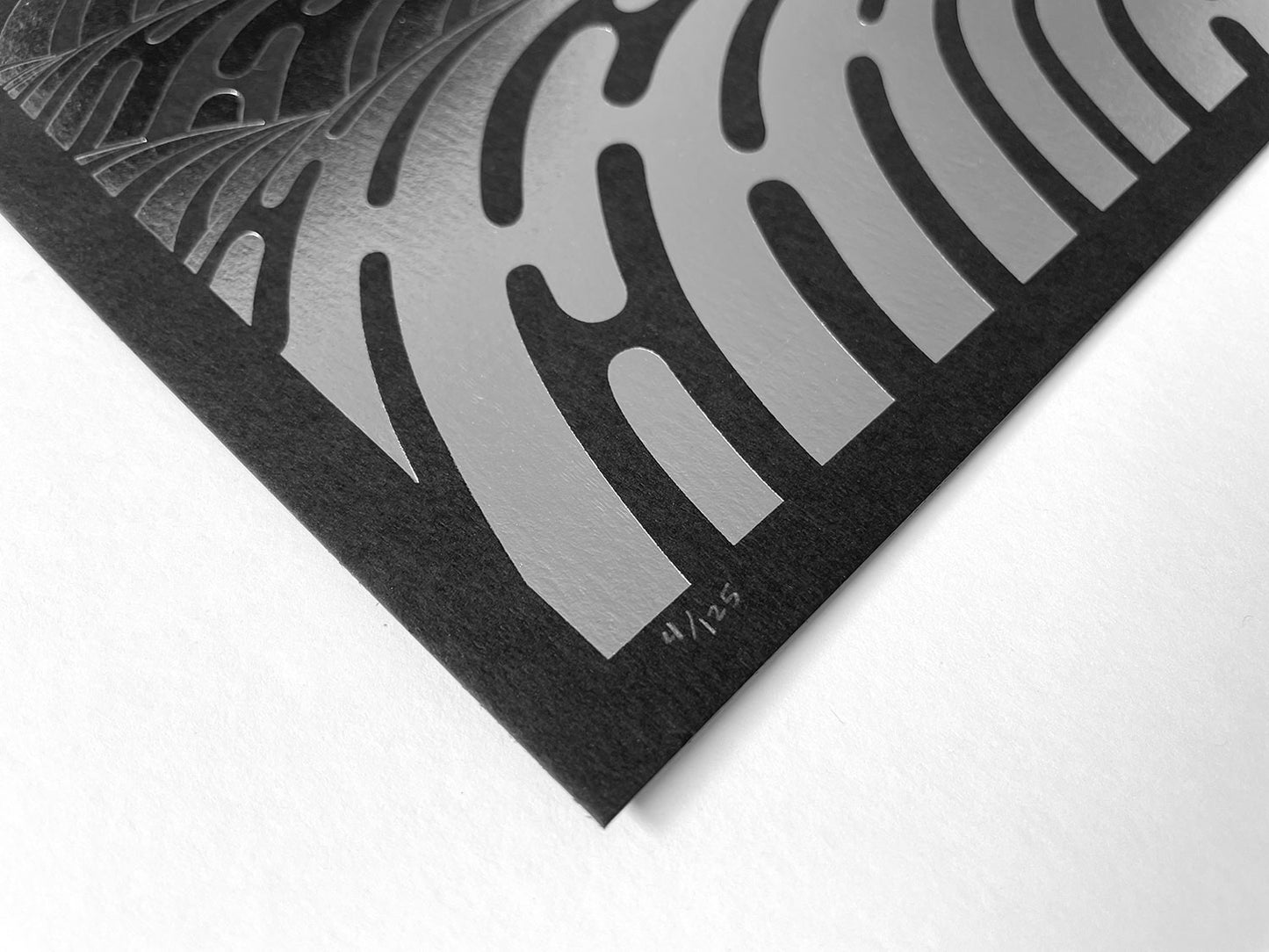 Brendan Monroe - Waves Metallic Foil Letterpress Print
