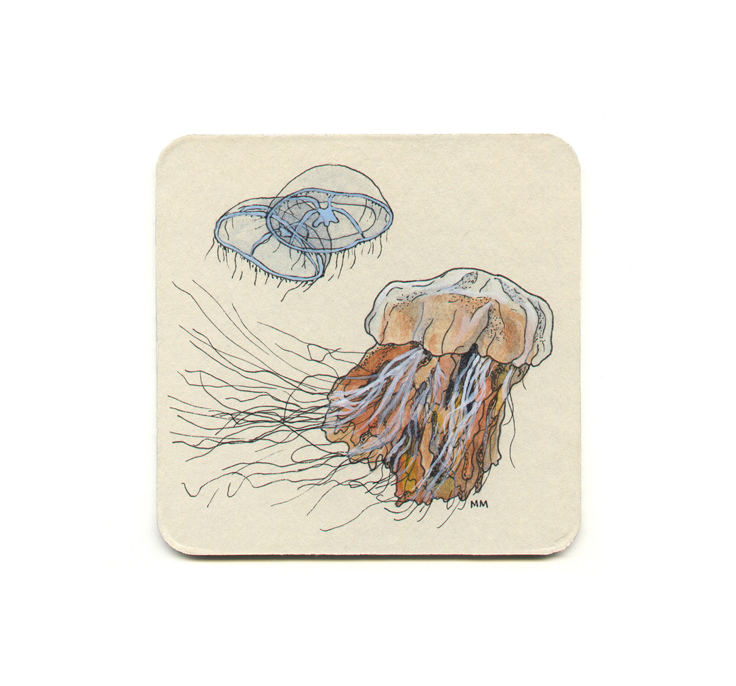 S1 Madison Erin Mayfield - Cross Jellyfish & Lion's Mane Jellyfish Coaster