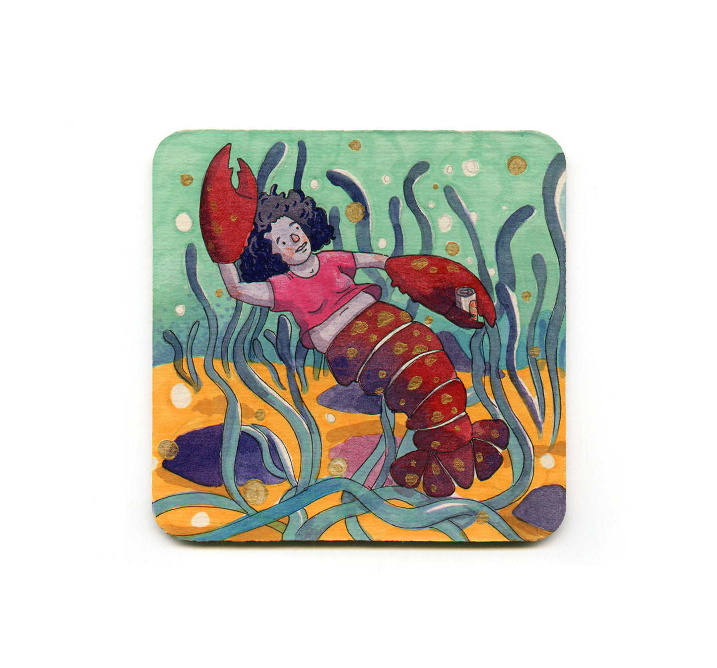 S1 Molly Walsh - Lobster Mermaid Coaster
