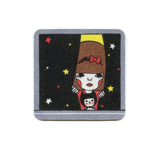 S1 Naoshi - Girl Peeking Coaster