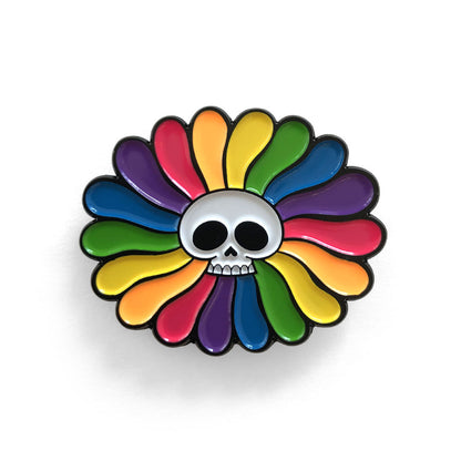 Oliver Hibert - Skull Flower Pin