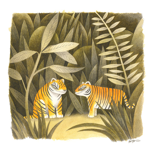 Kim Slate - Two Tigers Print
