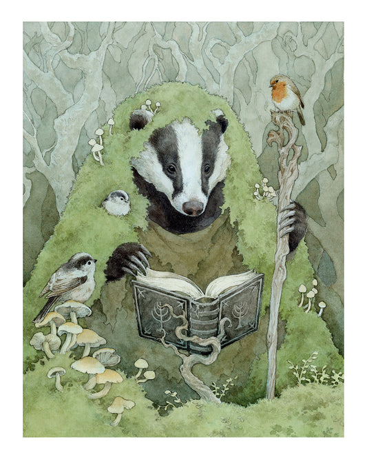 Lily Seika Jones - Badger & Book Print