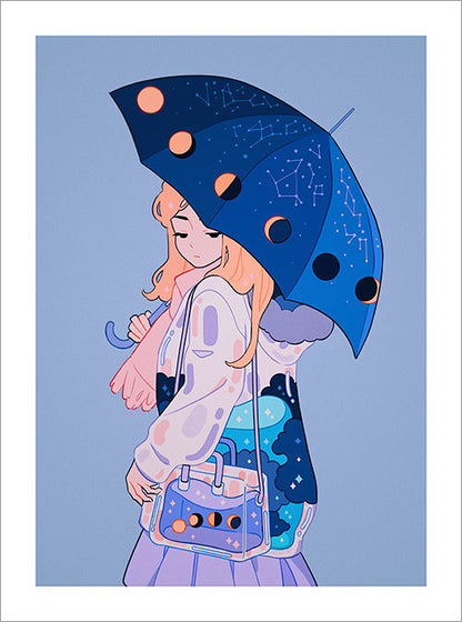 Meyoco - Moon Umbrella Print