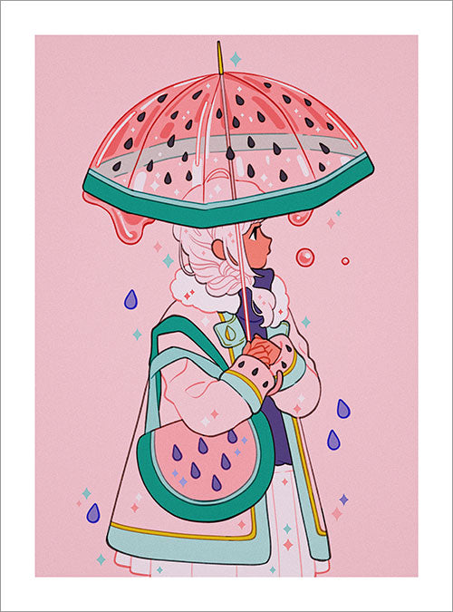 Meyoco - Watermelon Umbrella Print