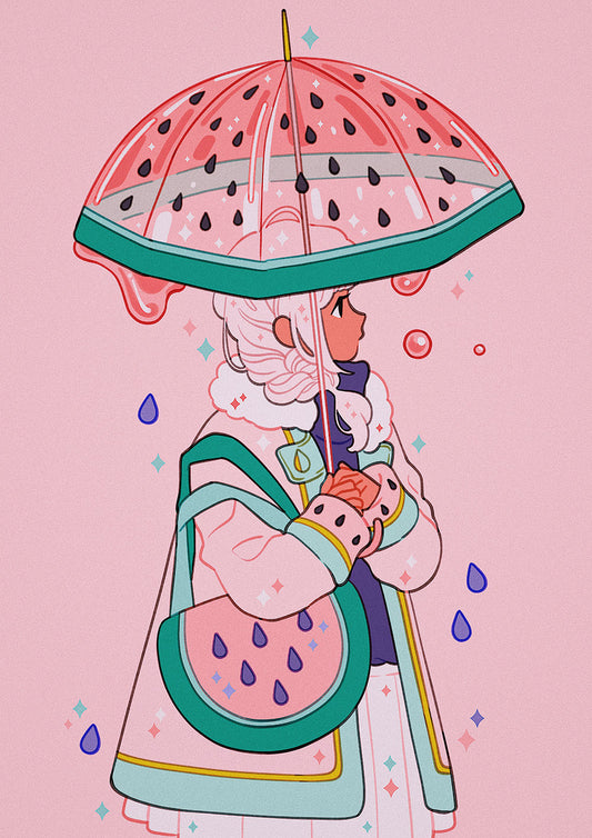 Meyoco - Watermelon Umbrella Print
