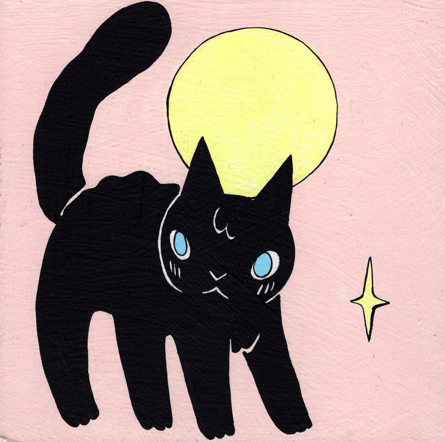 Deth P. Sun - Black Cat with Full Moon