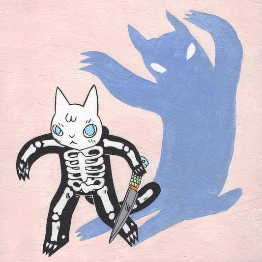 Deth P. Sun - Cat in Skeleton Suit with Shadow