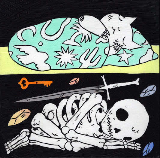 Deth P. Sun - Cat Sleeping / Skeleton in Ground
