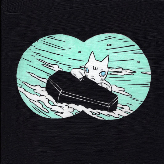 Deth P. Sun - Cat with Coffin in Ocean