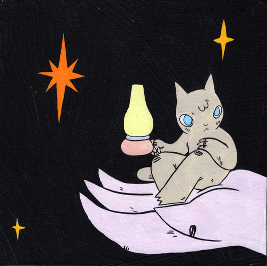 Deth P. Sun - Cat with Lantern Being Held by Giant Hand