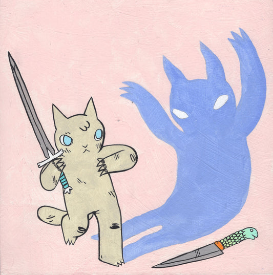 Deth P. Sun - Cat with Sword and Shadow