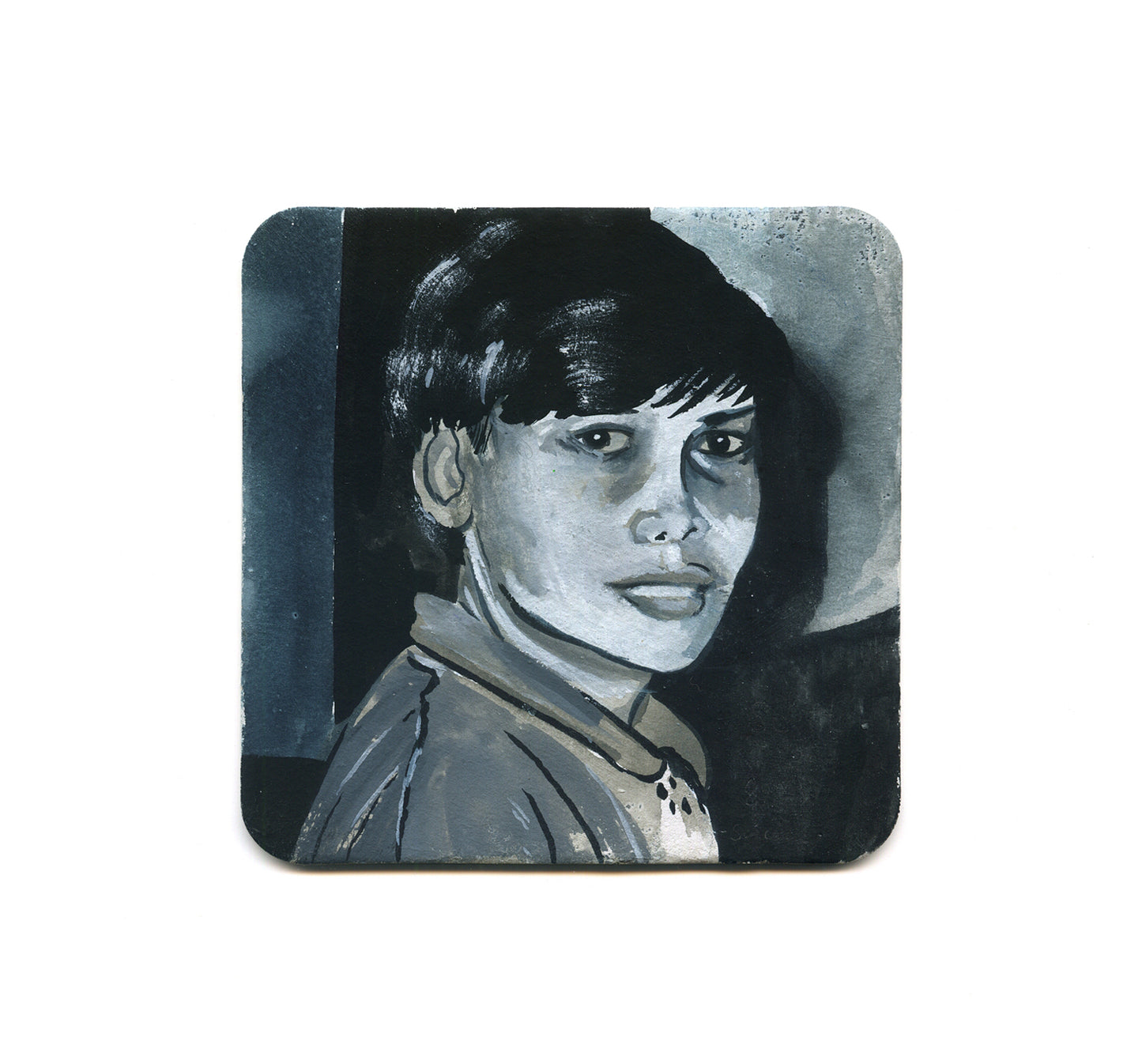 S2 Dominic De Venuta - BW Portrait Coaster