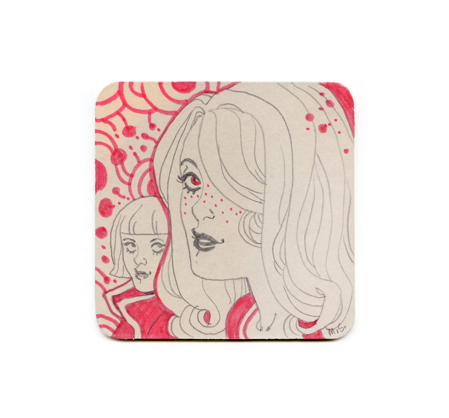 S2 Marguerite Sauvage - Pink Coaster