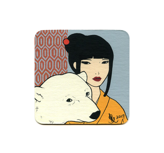 S2 Yumiko Kayukawa - Hachinosu (Honeycomb) Coaster
